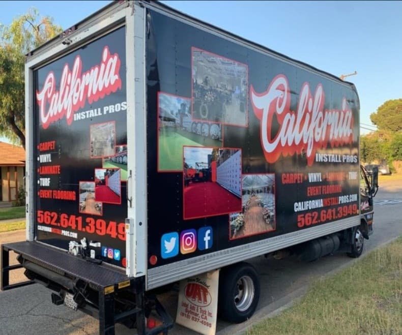 Elite Event Flooring delivery truck