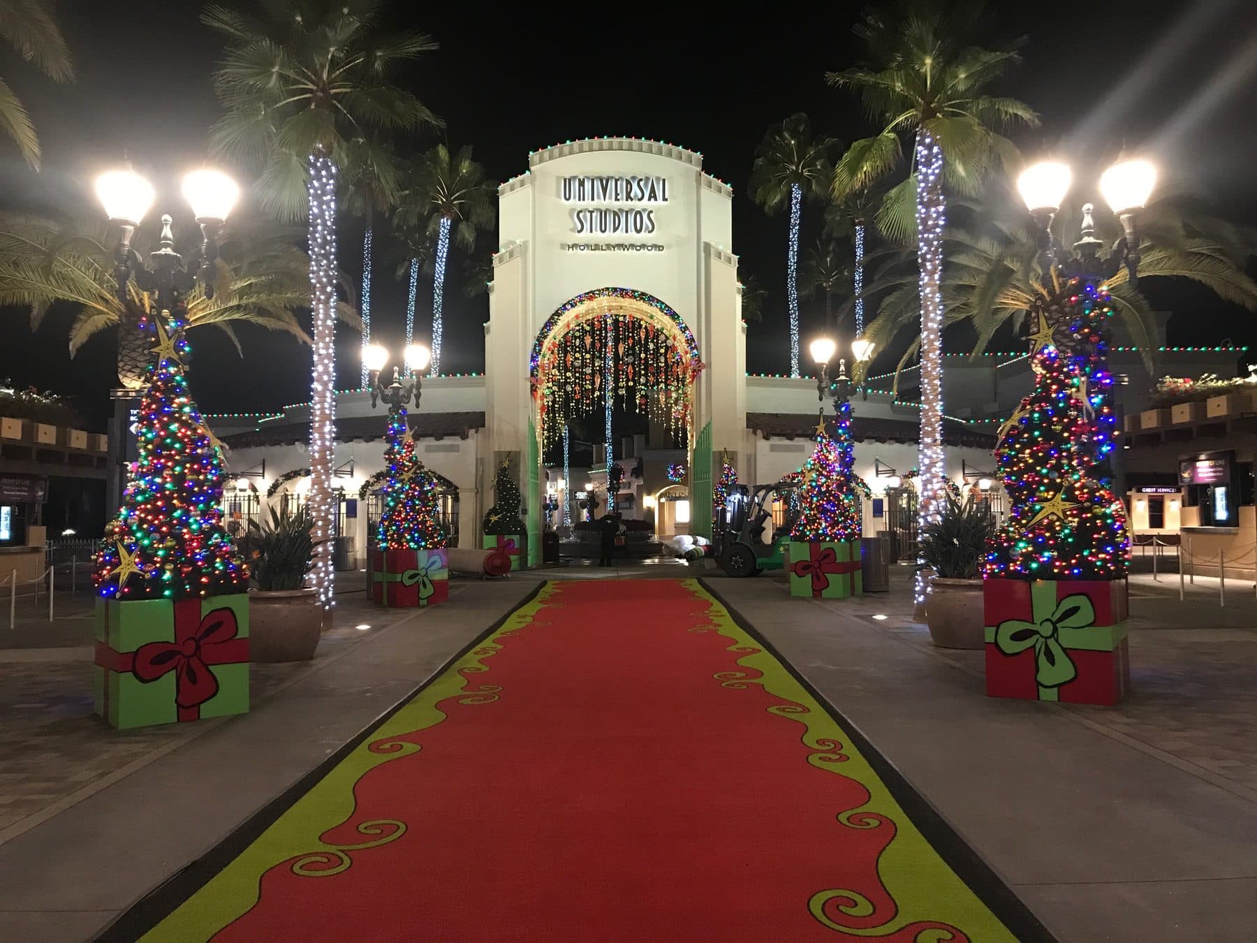 Red carpet pathway at Universal Studios Hollywood