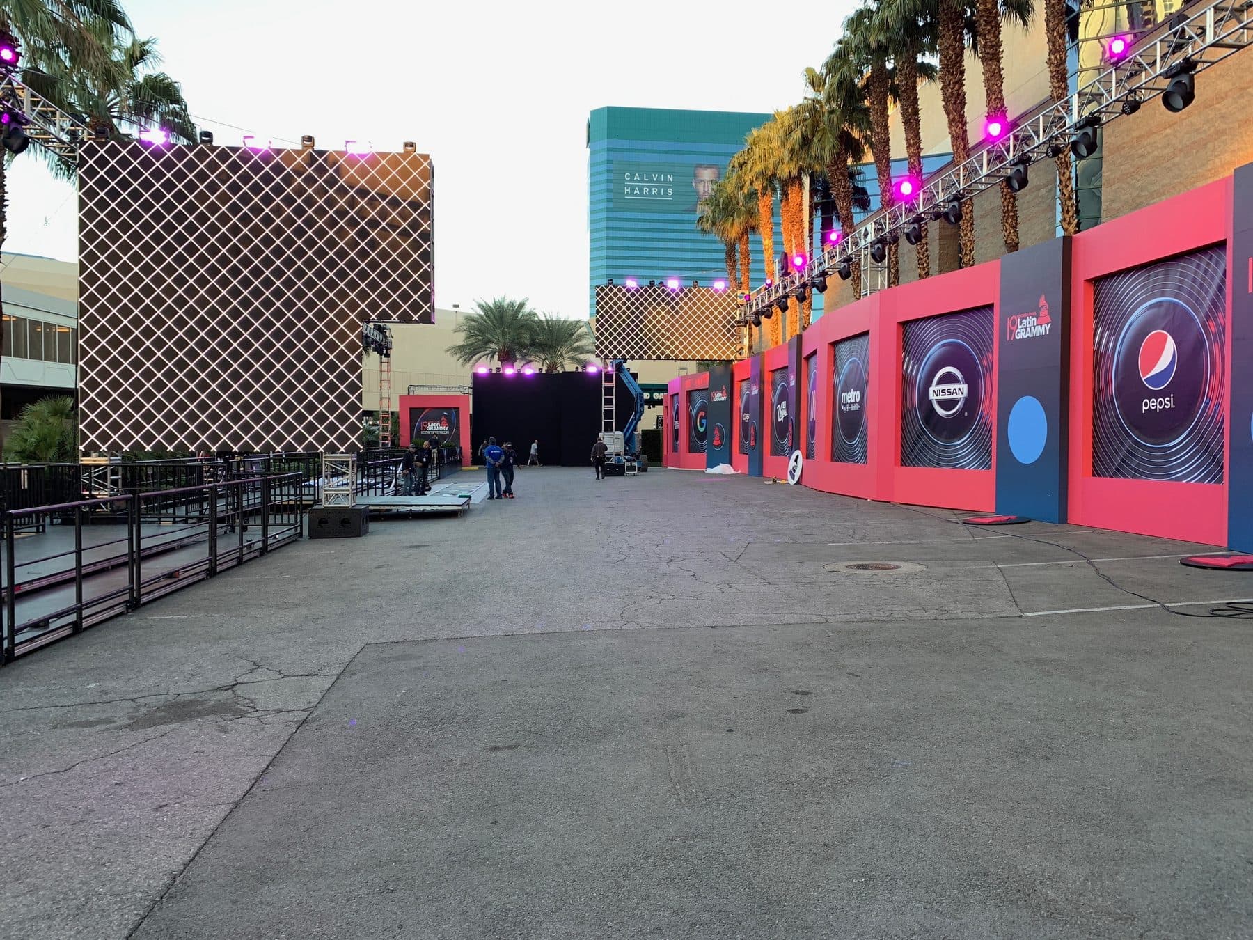 Outdoor carpet install for a branded Las Vegas event